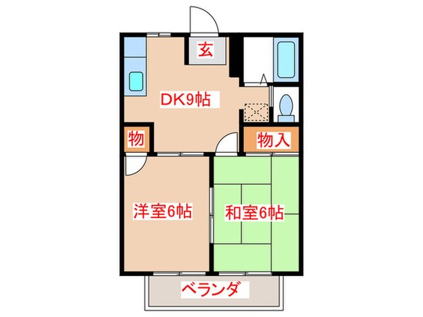 グランヒル上野山　Ⅱの物件間取画像